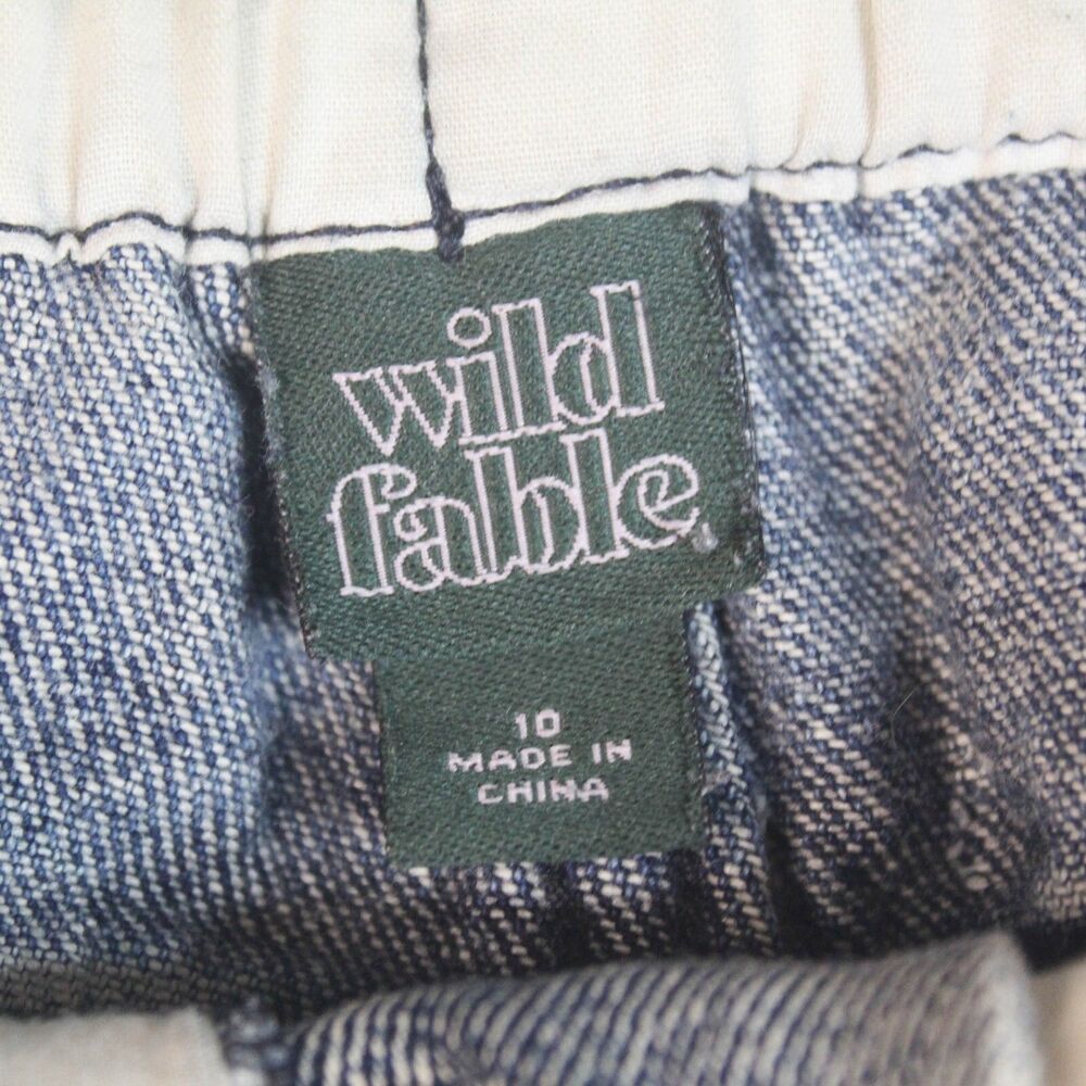 Wild Fable Distressed High Waist Jeans Womens Size 10 Medium Wash Denim Stretch - Picture 2 of 4